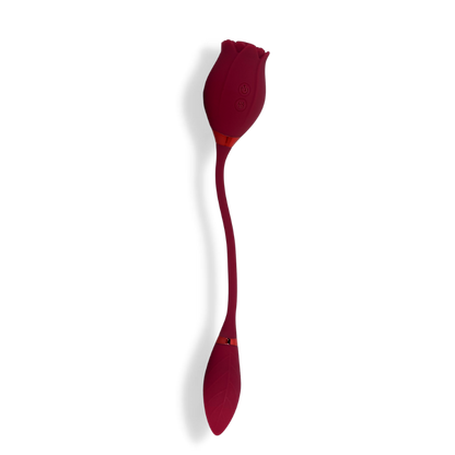 The Lust Lab: Rosé Ecstasy Duo™ – Dual Vibrator (rose + rosé wine energy)