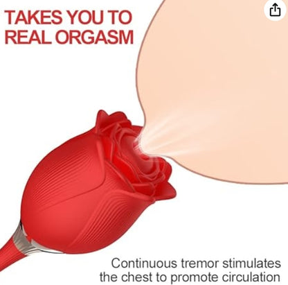 The Lust Lab: Rosé Ecstasy Duo™ – Dual Vibrator (rose + rosé wine energy)